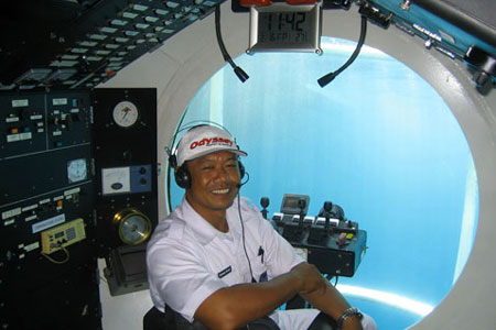 کاپیتان زیر دریایی تفریحی بالی