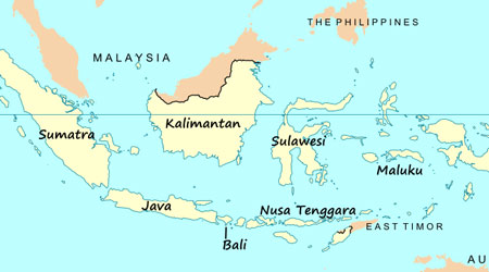 جزایر کشور اندونزی و نقشه بالی
